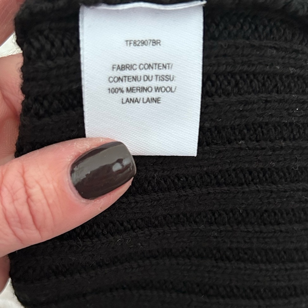 Derek Lam 10 Crosby Braided Sleeveless Turtleneck Sweater Black Cream Small NWT - Picture 13 of 13